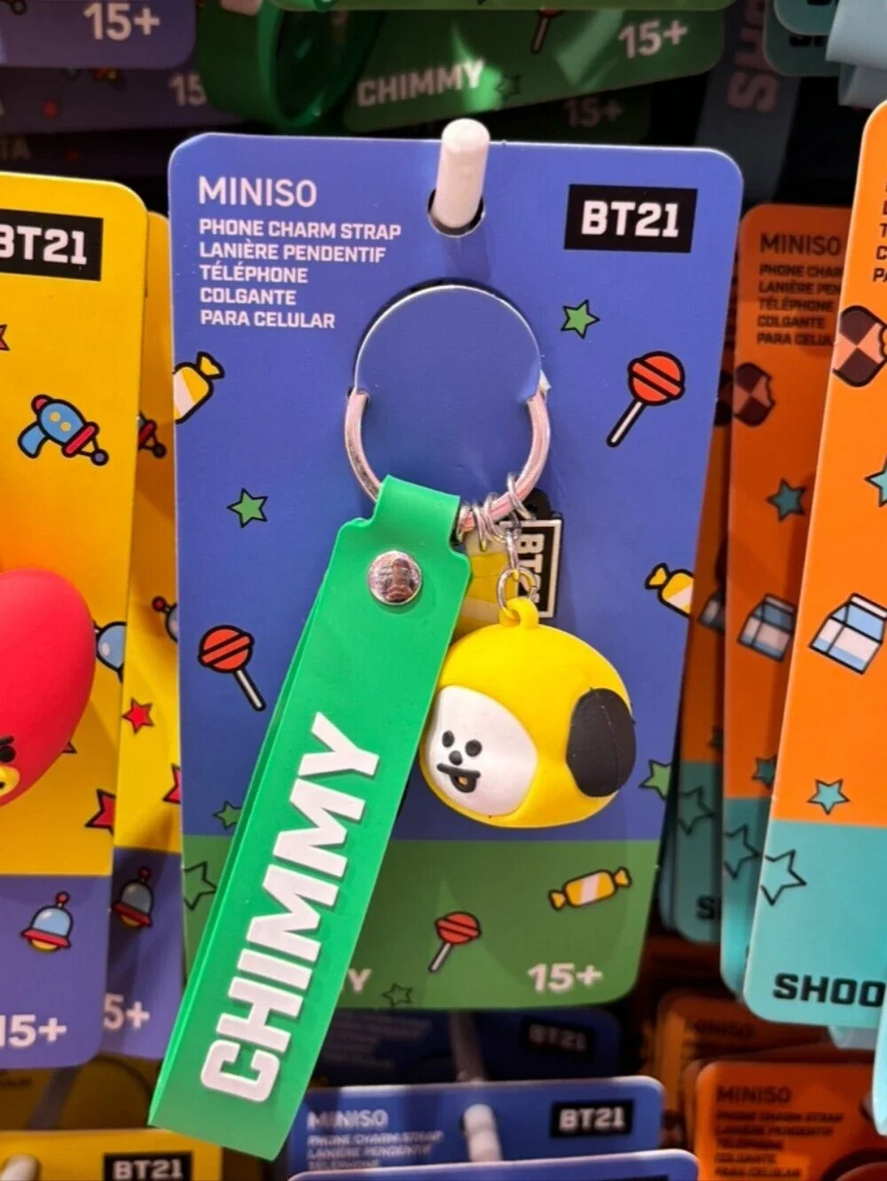MINISO BT21 CHIMMY Keychain Strap - Green & Yellow BTS Jimin